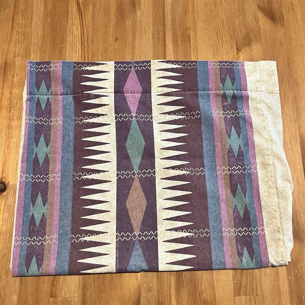 Vintage Dan River Single Pillowcase Standard Southwestern Print Made in USA